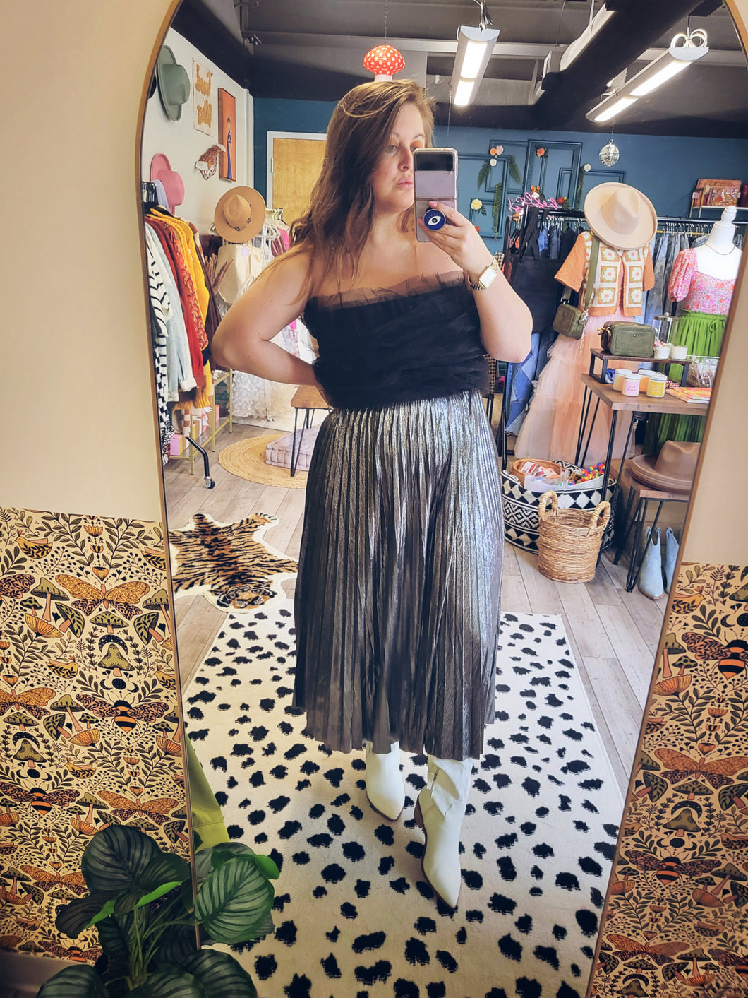 Silver Linings Midi Skirt