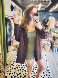 Invision This Shacket: Brown