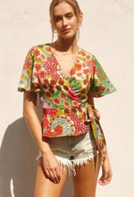 Load image into Gallery viewer, It&#39;s Groovy Peplum Wrap Top
