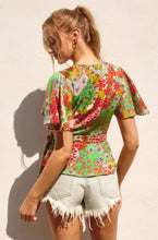 Load image into Gallery viewer, It&#39;s Groovy Peplum Wrap Top
