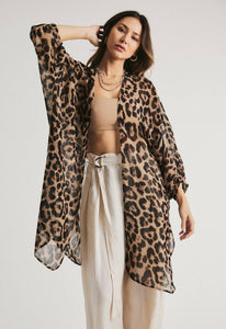 Izza a Vibe Leopard Kimono