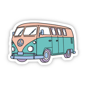 Pastel VW Van Sticker