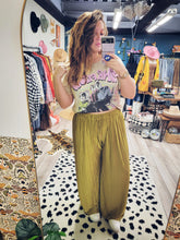 Load image into Gallery viewer, Be Original Pleated Pants: Chartreuse
