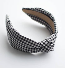 Load image into Gallery viewer, B/W Gingham Headband
