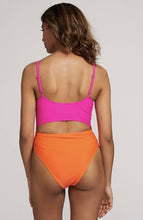Load image into Gallery viewer, Mikaela Cutout One Piece in Orange/Magenta
