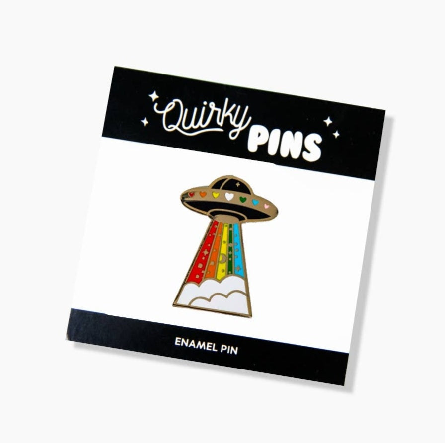 Rainbow UFO Pin