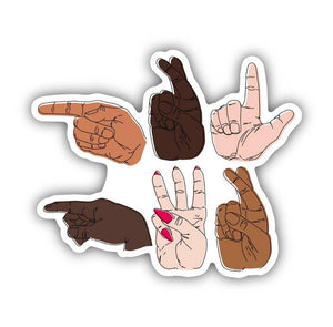 GRL PWR Sign Language Sticker