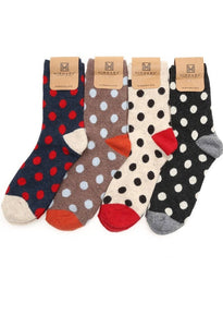 Shane Polka Dot Wool Socks: Multiple Colors