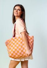 Load image into Gallery viewer, Time to Go Checkered Tote
